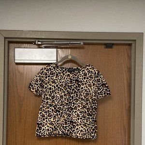 Liz Claiborne leopard shirt sz M